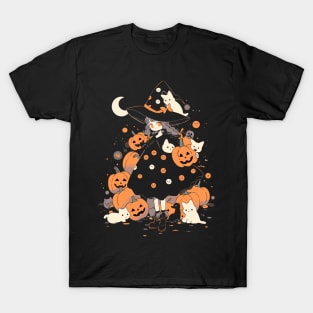 Halloween Witchy Cat T-Shirt